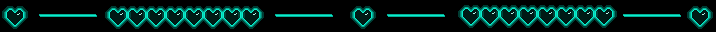 blinking cyan hearts