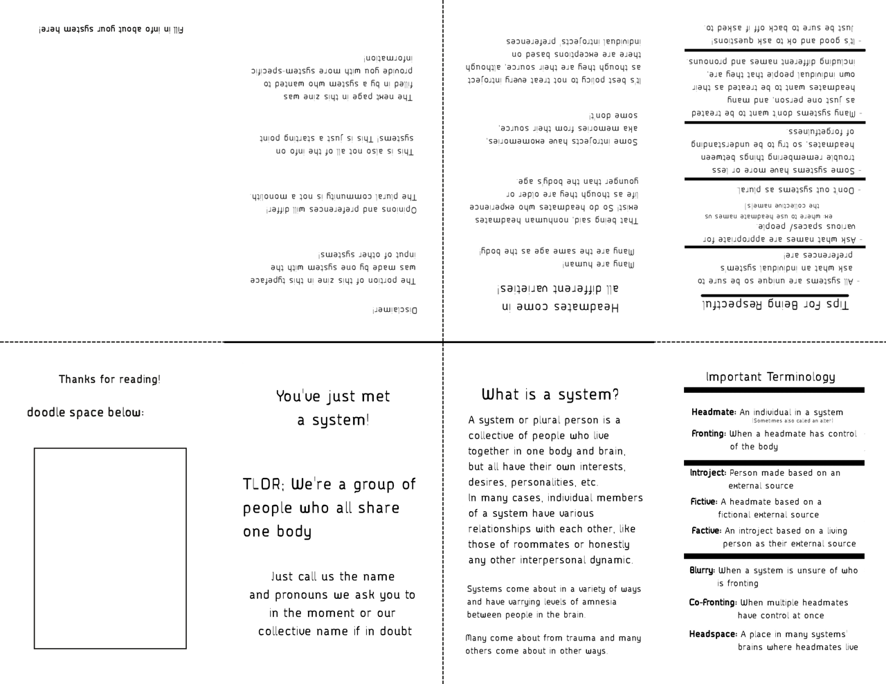 a zine explaining plurality. A pdf of this zine is also uploaded to this page or will be shortly